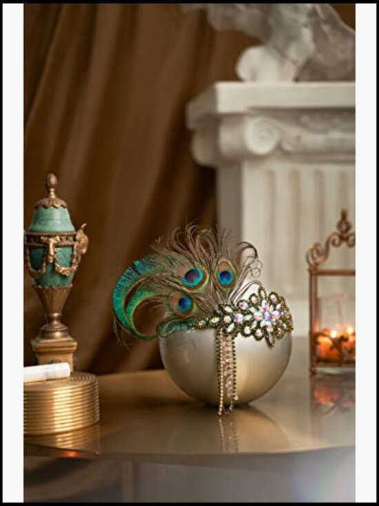 Vintage Flapper Headband with Feathers and Rhinestones - Retro Hair Accessory main image 2